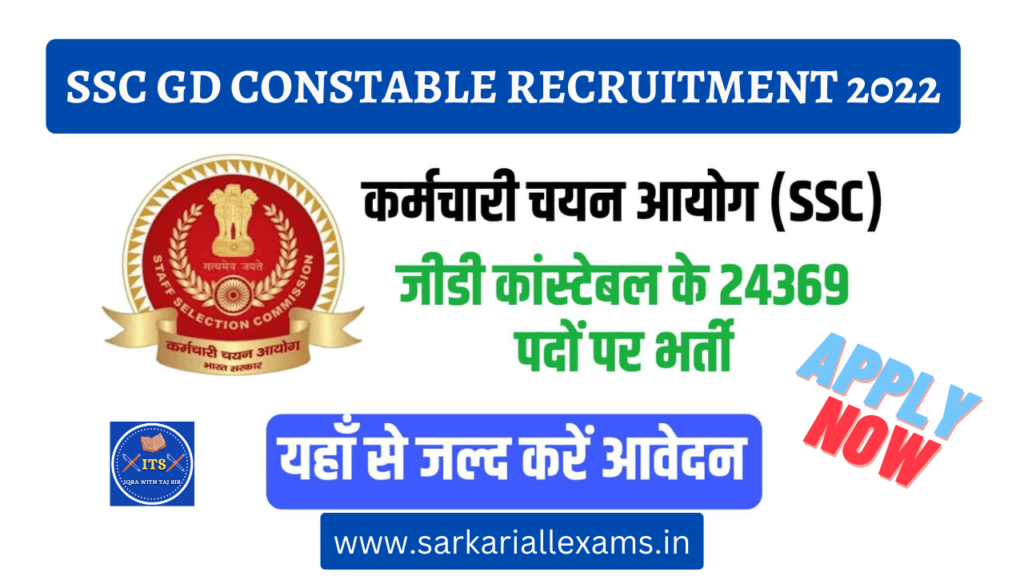 SSC GD Constable Recruitment 2022- Apply Online