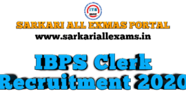 IBPS Clerk Recruitment 2020