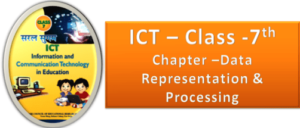 Read more about the article ICT – Class 7th – Chapter – 2- Data Representation & Processing -1