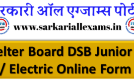 Delhi Shelter Board DSB Junior Engineer Civil – Electric Online Form 2020