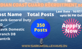 Indian Coast Guard Recruitment 2021 apply Online