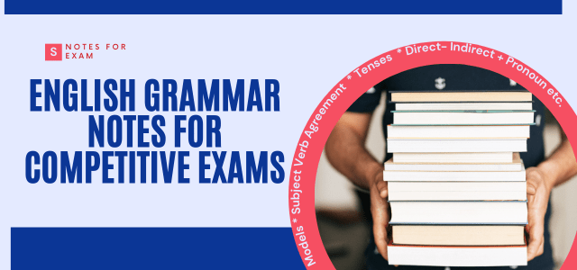 English Grammar Notes For Competition Exam