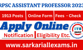 RPSC Assistant Professor Recruitment 2023 Apply Online