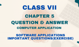 ICT Class 7 Ch 5 Software Applications Important Questions(Exercise)