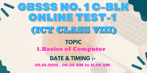 GBSSS NO. 1 C-BLK - ONLINE TEST-1 (CLASS 8th) 20.01.2025